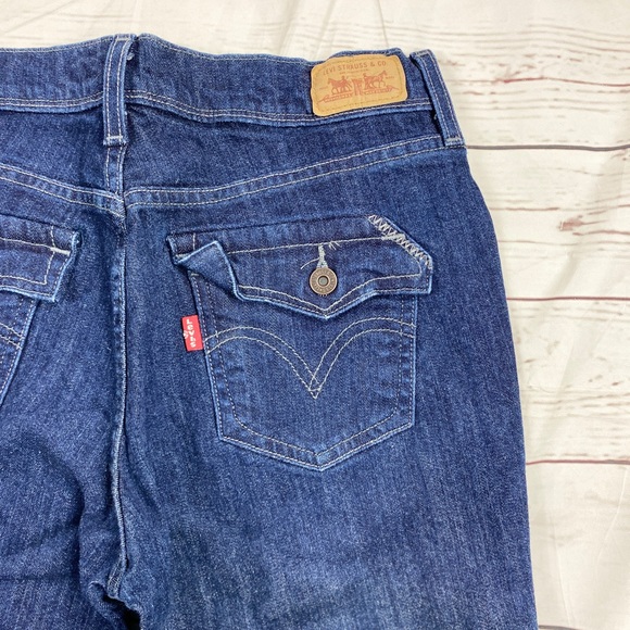 Levi’s Dark Wash Mid Rise Stretch Boot Cut 515 Jeans Size 4 T - Picture 4 of 10